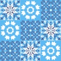 Mediterranean porcelain tiles, azulejo talavera spanish style geometric symmetrical illustration