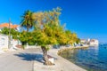 Mediterranean promenade in Kastela town.