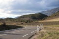 Mediterranean road in Pyrenees orientales, FRance Royalty Free Stock Photo