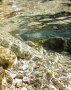 Mediterranean rocks beach underwater vertical