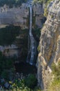 Mediterranean rocky waterfall afternoon