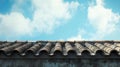 Mediterranean Roof Tiles Against a Cloudy Sky Royalty Free Stock Photo