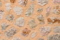 Mediterranean rustic nature stone wall background texture Royalty Free Stock Photo