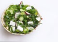 Mediterranean Salad with Feta Cheese. Royalty Free Stock Photo