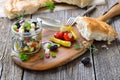 Mediterranean salad in a glass Royalty Free Stock Photo