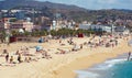 Mediterranean sand beach in Badalona