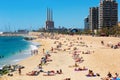 Mediterranean sand beach in Badalona