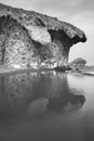 Mediterranean sand beach at Monsul in Almeria, Spain