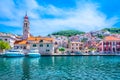 Mediterranean scenery at town Pucisca. Royalty Free Stock Photo