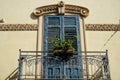 Mediterranean scenes window with closed shutters