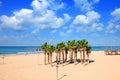 Mediterranean sea beach of Tel Aviv, Israel Royalty Free Stock Photo