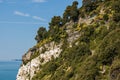 Mediterranean sea and cliff in the Gulf of La Spezia - Liguria Italy