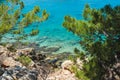 Mediterranean sea coast at Kastelorizo island, Dodecanese, Greece