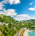 Mediterranean Sea. French riviera. Nature landscape Beach Nice Royalty Free Stock Photo