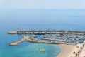 Mediterranean Sea marina in Menton, France