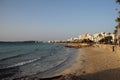 Mediterranean Sea, Spain Majorca island, seaside of Cala Millor resort Royalty Free Stock Photo
