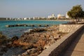 Mediterranean Sea, Spain Majorca island, seaside of Cala Millor resort Royalty Free Stock Photo