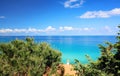 Mediterranean Sea in vivid blues and green colors - Travel Italy, Europe