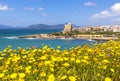 Mediterranean seacoast in Alghero city, Sardinia, Italy Royalty Free Stock Photo