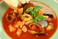 Mediterranean Seafood Soup Royalty Free Stock Photo