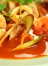 Mediterranean Seafood Soup Royalty Free Stock Photo