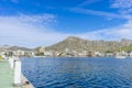 Mediterranean seaside on the island of Ibiza in Spain, holiday a Royalty Free Stock Photo