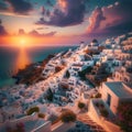 Mediterranean Serenity: Futuristic AI Generated Image of Coastal Village