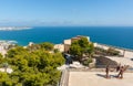 Mediterranean and Spanish coastline view from atop Castell Santa