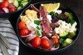 Mediterranean Steak Bowls Royalty Free Stock Photo