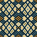 Mediterranean style ceramic tile pattern Ethnic folk ornament Colorful seamless geometric pattern Royalty Free Stock Photo