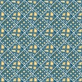 Mediterranean style ceramic tile pattern Ethnic folk ornament Colorful seamless geometric pattern Royalty Free Stock Photo