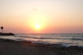 Mediterranean sunset with clear sky Royalty Free Stock Photo