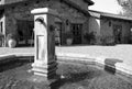 Mediterranean town square fountain Royalty Free Stock Photo