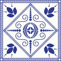 Mediterranean traditional blue and white tile