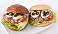 Mediterranean tuna and egg sandwiches Royalty Free Stock Photo