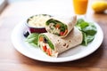 mediterranean veggie wrap with olives