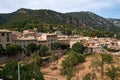 Mediterranean village in the Tramuntana mountains, view of Valldemossa, beautiful landscape of Majorca island Spain Royalty Free Stock Photo
