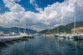 Mediterranean yacht marina full of luxury boats