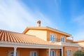 mediterraneanstyle clay tile roofing on a luxury hotel Royalty Free Stock Photo