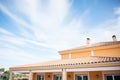 mediterraneanstyle clay tile roofing on a luxury hotel Royalty Free Stock Photo