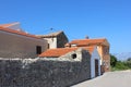 Mediterranian street view with the mountains