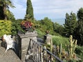 Mediterrannean Terrace or Mediterran-Terrassen Flower Island Mainau on the Lake Constance or Die Blumeninsel im Bodensee