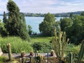 Mediterrannean Terrace or Mediterran-Terrassen Flower Island Mainau on the Lake Constance or Die Blumeninsel im Bodensee