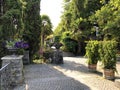 Mediterrannean Terrace or Mediterran-Terrassen Flower Island Mainau on the Lake Constance or Die Blumeninsel im Bodensee