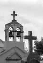 Meditteranian christian church with two bells