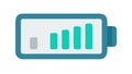 Medium Battery Level Indicator Icon, vector design Generative AI Royalty Free Stock Photo