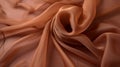 Medium Brown Organza Fabric For Elegant Clothing And Decor