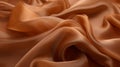 Medium Brown Organza Fabric For Elegant Clothing And Decor