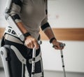 Regained Mobility: Exoskeleton and Rehabilitation Royalty Free Stock Photo