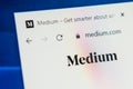 Medium.com Web Site. Selective focus. Royalty Free Stock Photo